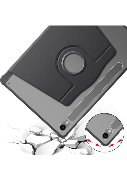 Galaxy Tab S9 Uyumlu Kalem Bölmeli Standlı Termik Kılıf Siyah