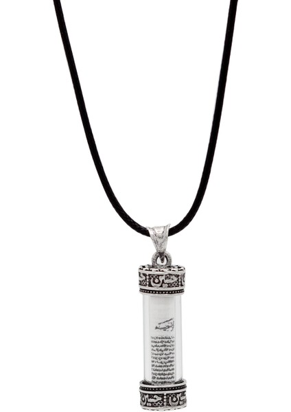 925 Ayar Gümüş Ayetli Silindir Kolye 201024585