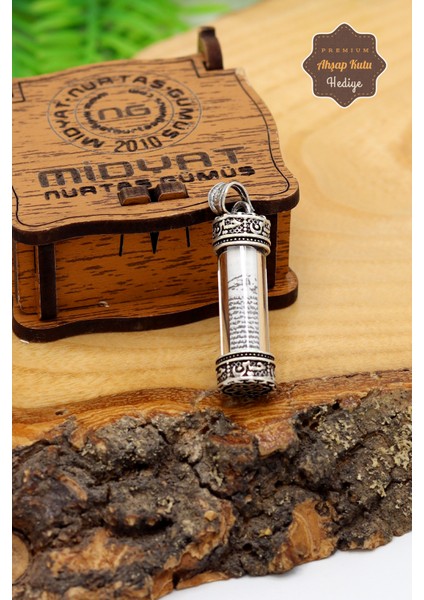 925 Ayar Gümüş Ayetli Silindir Kolye 201024585 fiyatları