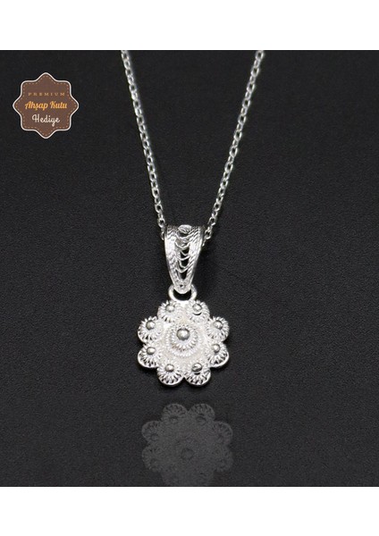 Minik Bereket Model 925 Ayar Saf Gümüş Telkari Kadın Kolye 201024661