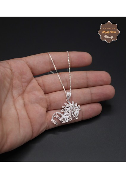 At Model 925 Ayar Saf Gümüş Telkari Kadın Kolye 201024644 modelleri