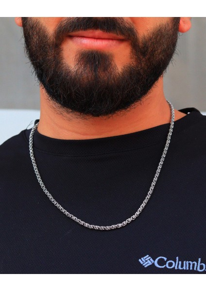 925 Ayar Gümüş Erkek Arnavut Zincir Kolye 201024555