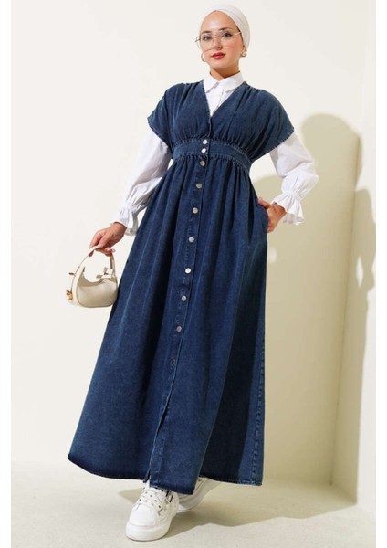 Rahat Kesim Denim Elbise