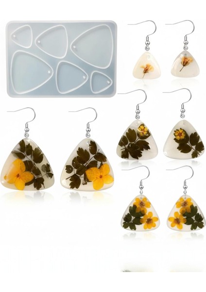 Üçgen Kolye Küpe Anahtarlık Kalıbı