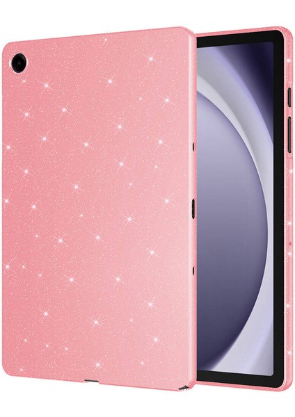 Galaxy Tab S10 Fe Uyumlu Simli Parlak Koton Silikon Kılıf Pembe