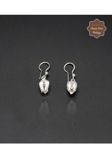 Sallantılı Lale Model 925 Ayar Gümüş Telkari Kadın Küpe 201024665