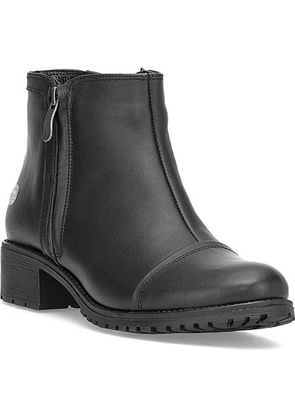 D25KB-1615 Kadın Hakiki Deri Topuklu Bot Siyah fiyatları