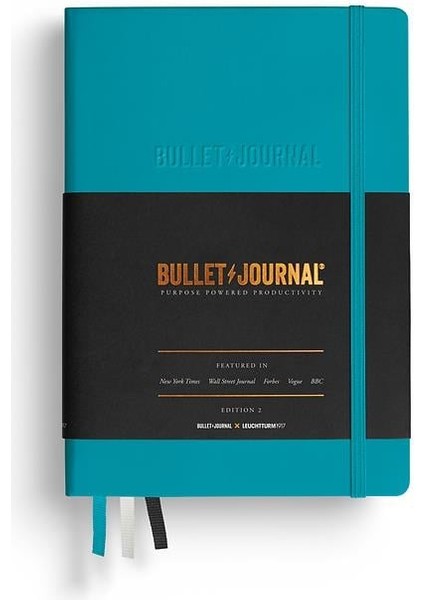 LEUCHTTURM1917 x Bullet Journal Limited Edition Sert Kapak A5 Noktalı Defter TURQUOISE25 (Turkuaz) 373022