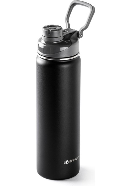 Siyah Çift Katmanlı Paslanmaz Çelik Termos 660ML