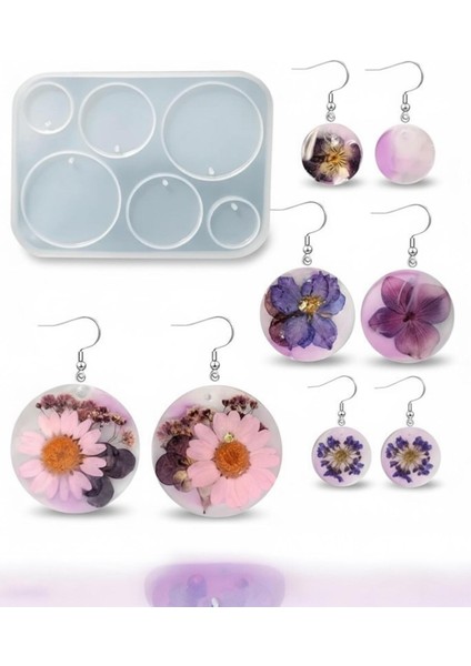 Yuvarlak Kolye Küpe Anahtarlık Kalıbı