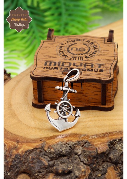 Gemici Dümeni ve Denizci Çapası Model 925 Ayar Gümüş Erkek Kolye 201024605 fiyatları