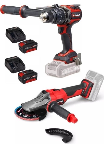 Tp-Cd 18/120 Li-I Bl Matkap Tp-Ag 18/125 F Li Bl Taşlama 2X4.0AH Akülü Kömürsüz Set