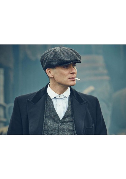 Ingiliz Tarzı David Beckham Model 8 Parça Peaky Blinders Kasket Şapka