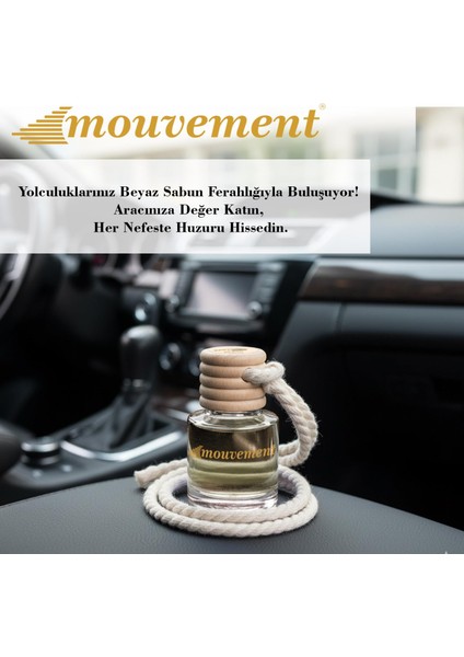 Beyaz Sabun 8 ml Oto Kokusu – Temizlik ve Ferahlığın Saf Hali