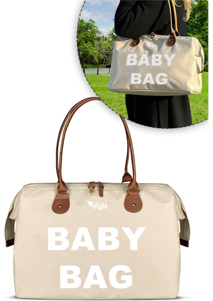 Baby Bag Bebek Bakım Kadın Omuz Çantası + Popi Anne Kadın Sırt Çantası Termos Çanta Hediye modelleri
