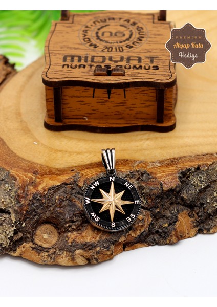 Pusula Model 925 Ayar Gümüş Erkek Kolye 201024606 fiyatları