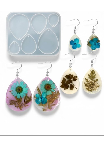 Damla Kolye Küpe Anahtarlık Kalıbı