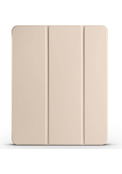 Apple iPad Air 10.9 2020 (4.nesil) Uyumlu Smart Cover Kalem Bölmeli Standlı 1-1 Kılıf Gold