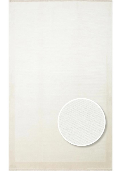 Hoom Rugs Como Nap 02 Cream Viskon & Floş Sık Dokuma Modern Salon Halısı
