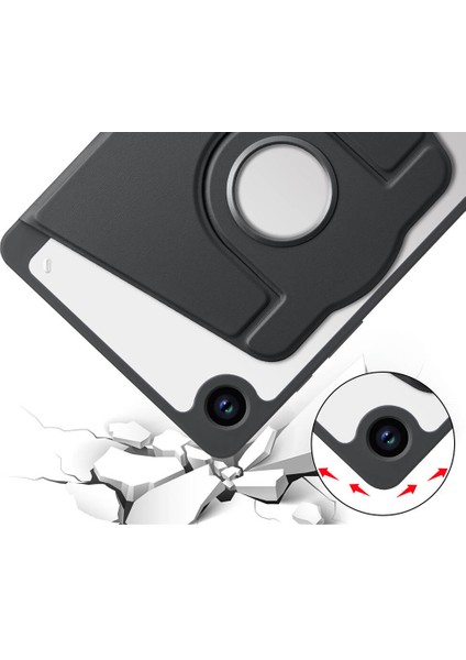 Galaxy Tab A9 Plus Uyumlu Kalem Bölmeli Standlı Termik Kılıf Siyah fırsatları