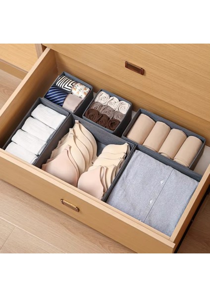 4'lü Çekmece Dolap Içi Düzenleyici Kutu Raf Set Bebek Eşyası Çocuk Odası Banyo Organizer/gri indirimleri