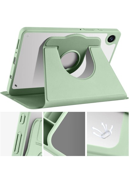 Galaxy Tab A9 Plus Uyumlu Kalem Bölmeli Standlı Termik Kılıf Açık Yeşil fırsatları