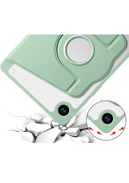 Galaxy Tab A9 Uyumlu Kalem Bölmeli Standlı Termik Kılıf Açık Yeşil indirimleri