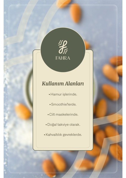 Badem Unu 500G – Glutensiz Beslenmeye, Enerjiye ve Tokluğa Destek 500G modelleri