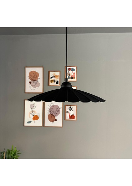 Risso Siyah Metal Büyük Avize Tekli Rustik Cafe Mutfak Modern Sarkıt Aydınlatma