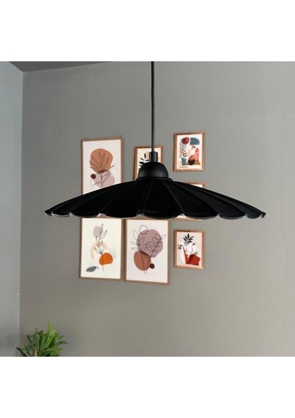 Risso Siyah Metal Büyük Avize Tekli Rustik Cafe Mutfak Modern Sarkıt Aydınlatma modelleri