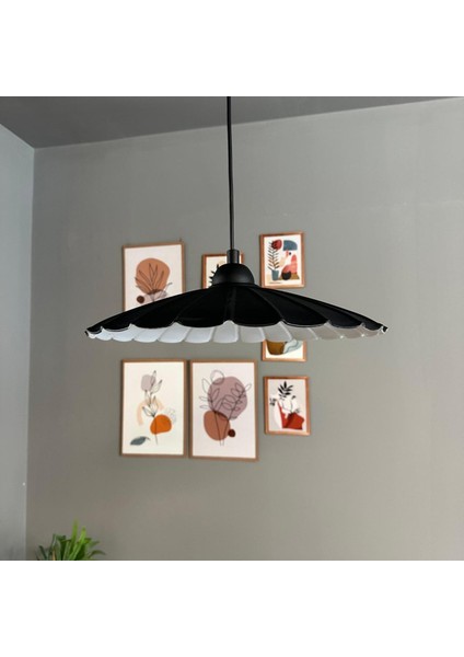Risso Siyah Metal Büyük Avize Tekli Rustik Cafe Mutfak Modern Sarkıt Aydınlatma