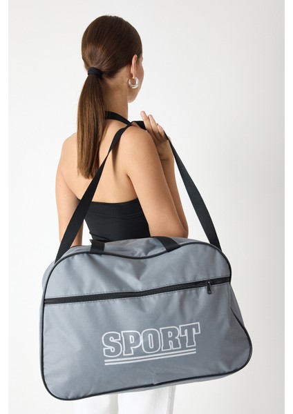 Powerspeed Kadın Füme Büyük Boy Önü Fermuarlı Baskılı Spor ve Seyahat Omuz Çantası fırsatları