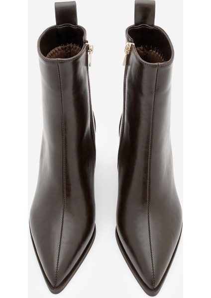 Kadın Sivri Burun Kalın Ökçe Topuklu Bot Esvon