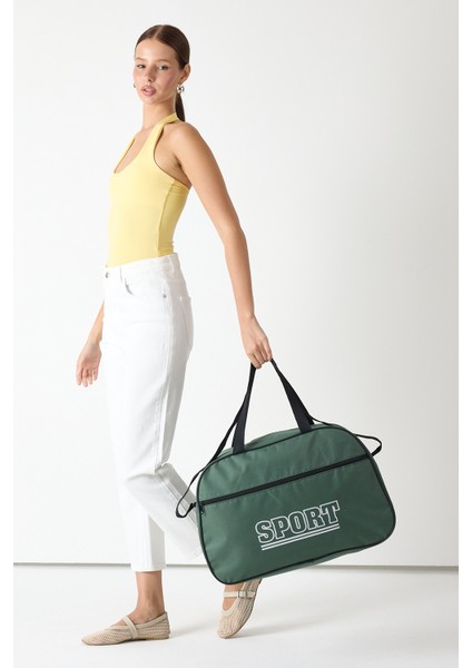 Powerspeed Kadın Yeşil Büyük Boy Önü Fermuarlı Baskılı Spor ve Seyahat Omuz Çantası fiyatları