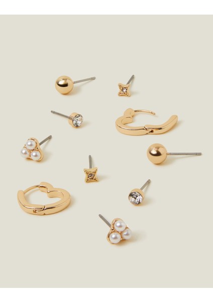 Kalp Taşlı Küpe Seti x 10 fiyatları