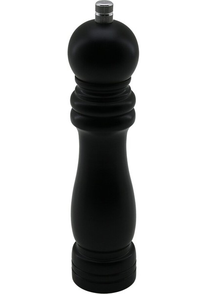Siyah Ahşap Büyük= Çap: 4.5cm - Uzunluk: 19.5cm Tuz - Baharat Öğütücü (5264)