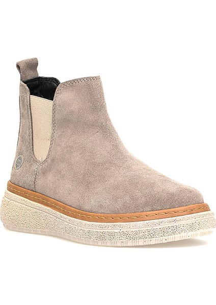 D25KB-1065 Kadın Hakiki Süet Deri Chelsea Bot Gri fiyatları