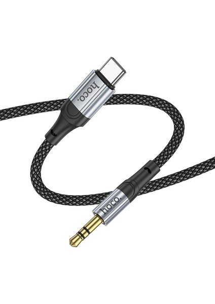 Hoco. UPA26 1m Hasırlı Type-C To Aux Kablo - Siyah fiyatları
