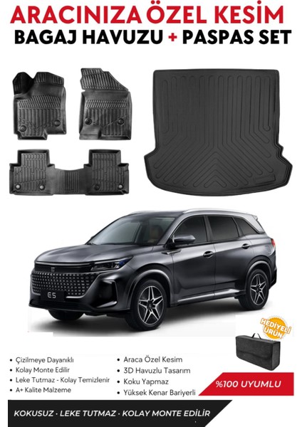 Dfsk E5 Phev 2024-2025 Model Bagaj Havuzu+Paspas Full Takım+Hediyeli