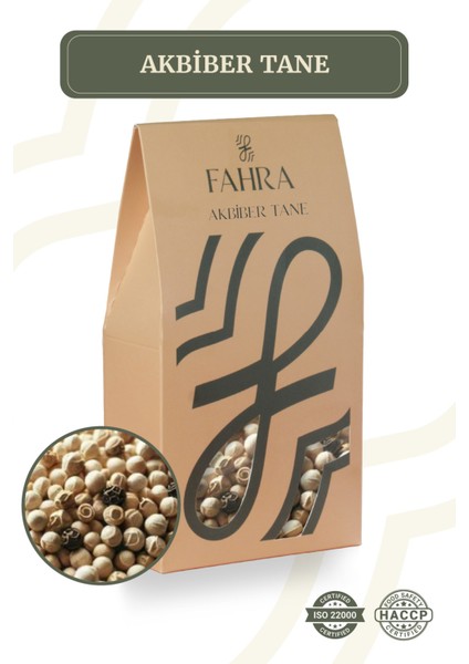 Akbiber Tane (Beyaz Biber) 50 G – Doğal Katkısız Baharat