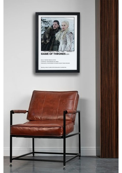 Game Of Thrones Dizi-Film Siyah Çerçeveli Tablo Poster fiyatları
