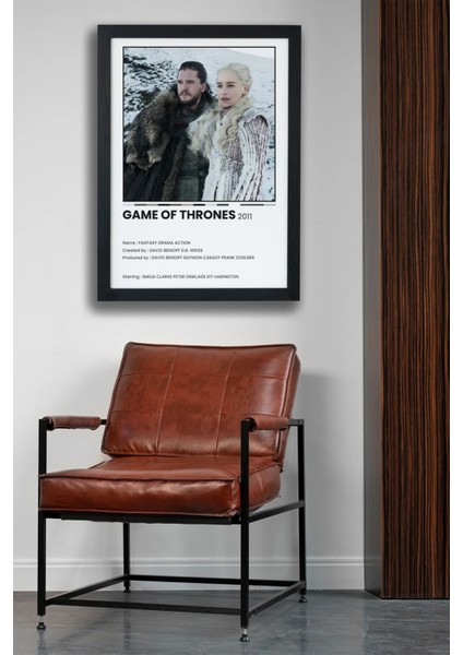 Game Of Thrones Dizi-Film Siyah Çerçeveli Tablo Poster modelleri