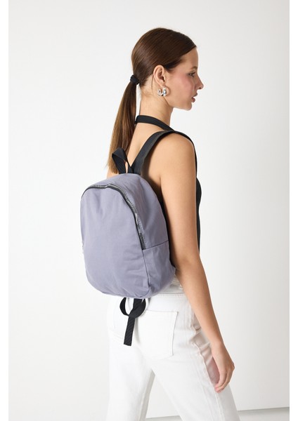 Powerspeed Kadın Füme Minimal Tasarım Kumaş Sırt Çantası