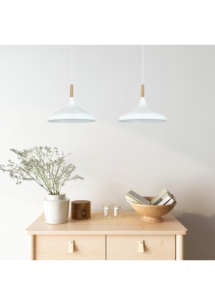 Ikili Champion Beyaz Iç Beyaz Sarkıt Lamba Yemek Masası Oturma Odası Mutfak Salon Otel Café fiyatları