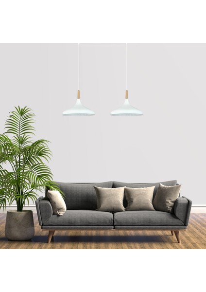 Ikili Champion Beyaz Iç Beyaz Sarkıt Lamba Yemek Masası Oturma Odası Mutfak Salon Otel Café modelleri