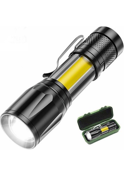 Ultra Güçlü LED USB Şarjlı Mini Boy Şarjlı El Feneri