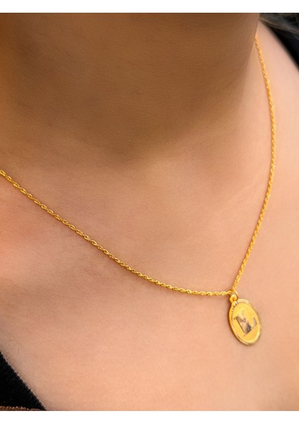 14 Ayar Altın Oval L Harfli Kolye fiyatları