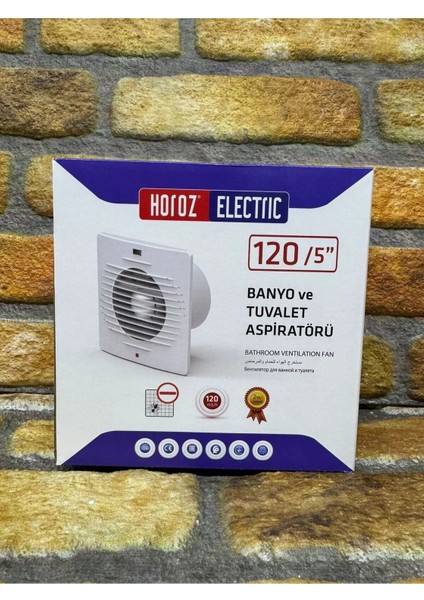120 / 5” Banyo ve Tuvalet Aspiratörü