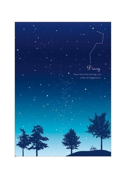Limited Edition Diary A5 Starry Night Sky Pattern Günlük