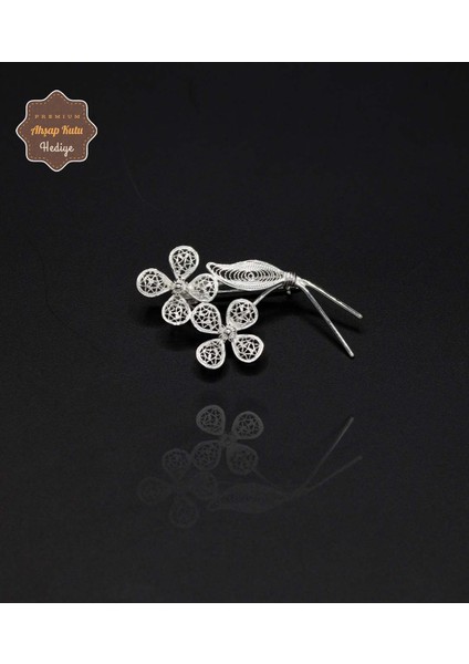 Papatya Demeti Model 925 Ayar Gümüş Saf Süper Telkari Kadın Broş 201024630